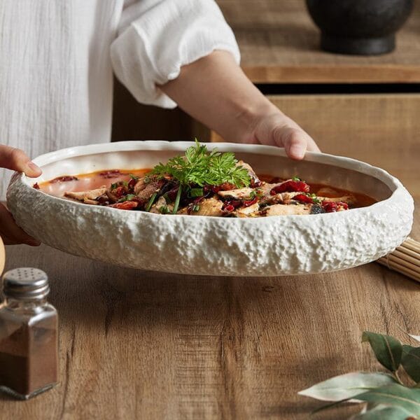 Japanese Ceramic Deep Rice Plate Wholesale - Image 3