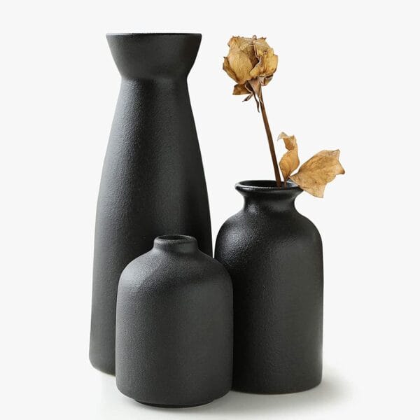 Modern White Ceramic Vase Set Wholesale - Image 2