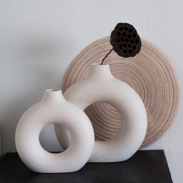 Circle Ceramic Vase Set Wholesale - Image 3