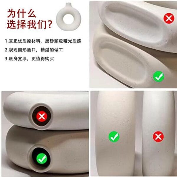 Circle Ceramic Vase Set Wholesale - Image 4