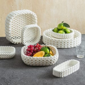 New Arrival Porcelain Snake/Fruit Basket